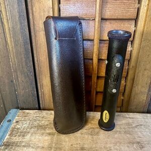 Vintage Lietz Engineer's sight Level Hand Held Scope Leather Case Made In Japan